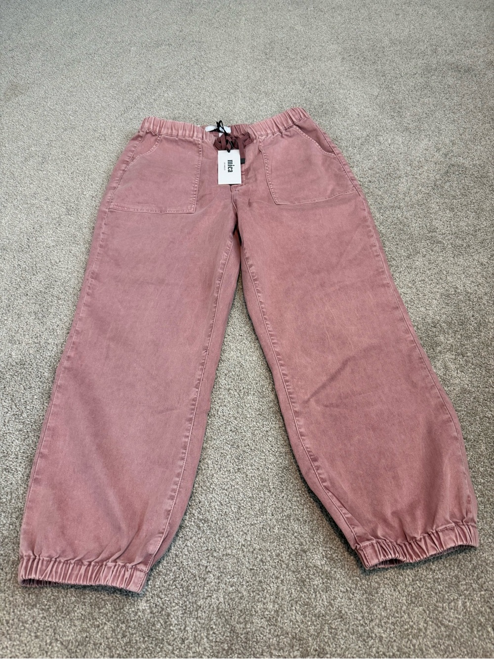 Mica Women’s Pink Elastic Waist Jogger Pants